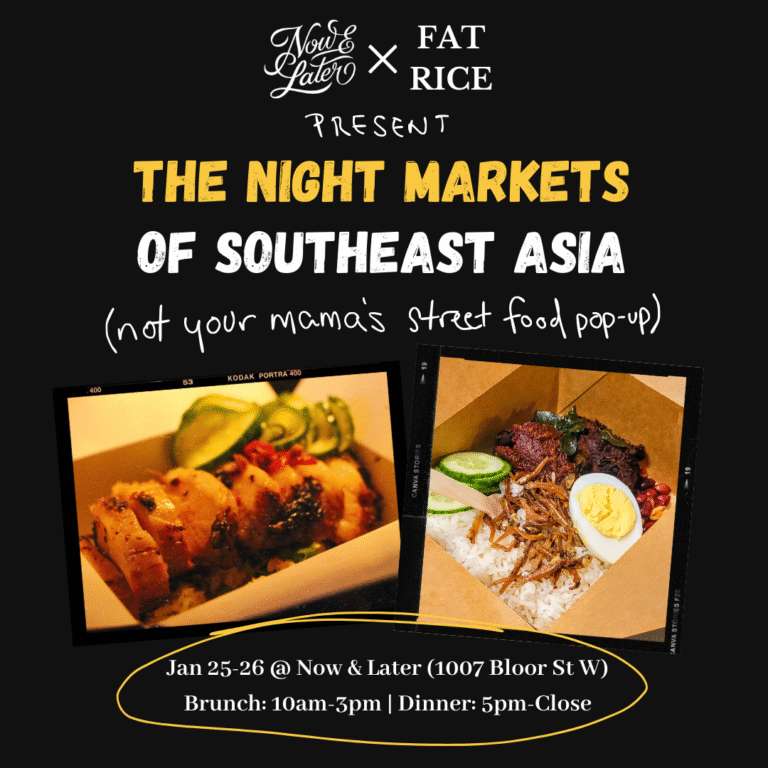 FAT RICE x Now & Later Bringing Silog to Bloorcourt